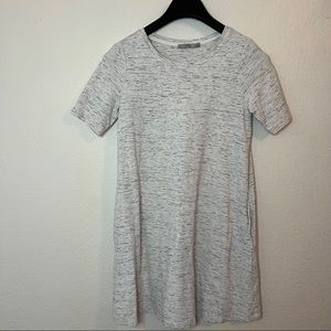 Grey jersey Tshirt dress with pockets